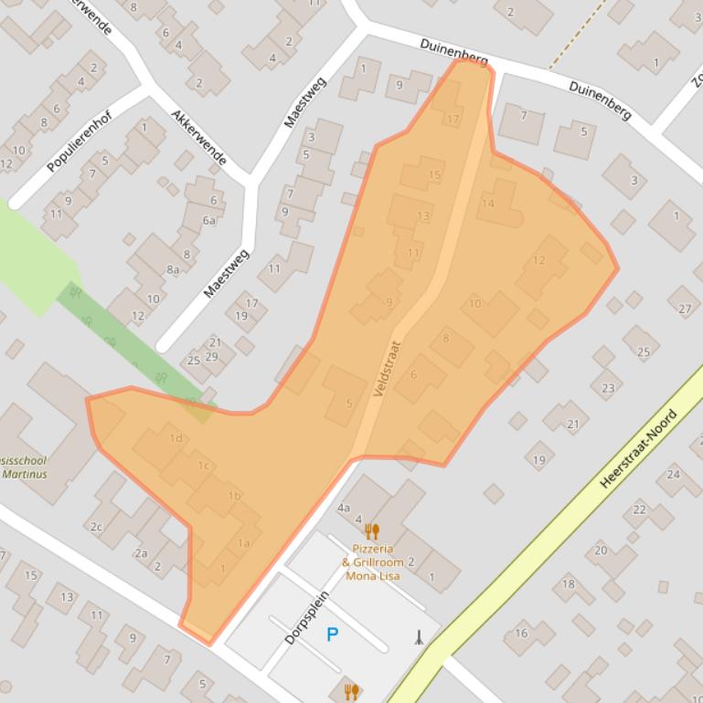 Kaart van postcodegebied 6099AT.