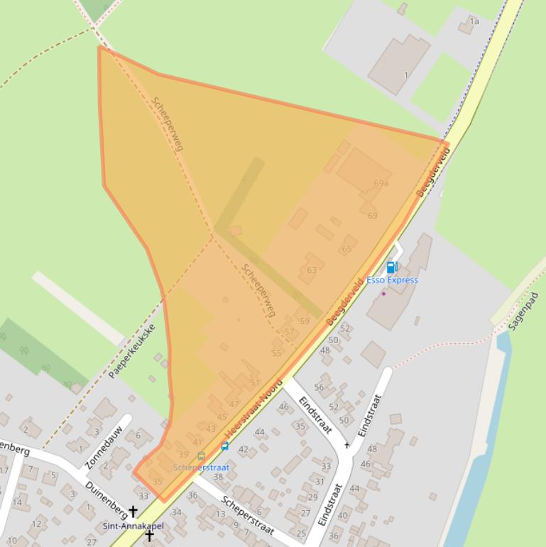 Kaart van postcodegebied 6099AW.