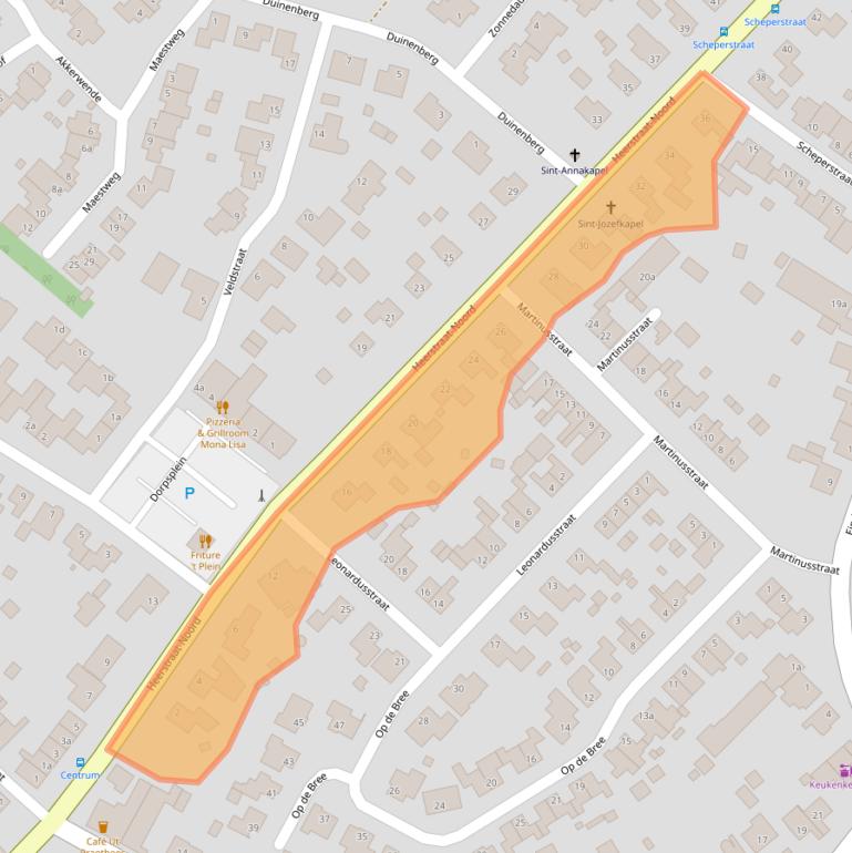 Kaart van postcodegebied 6099AX.