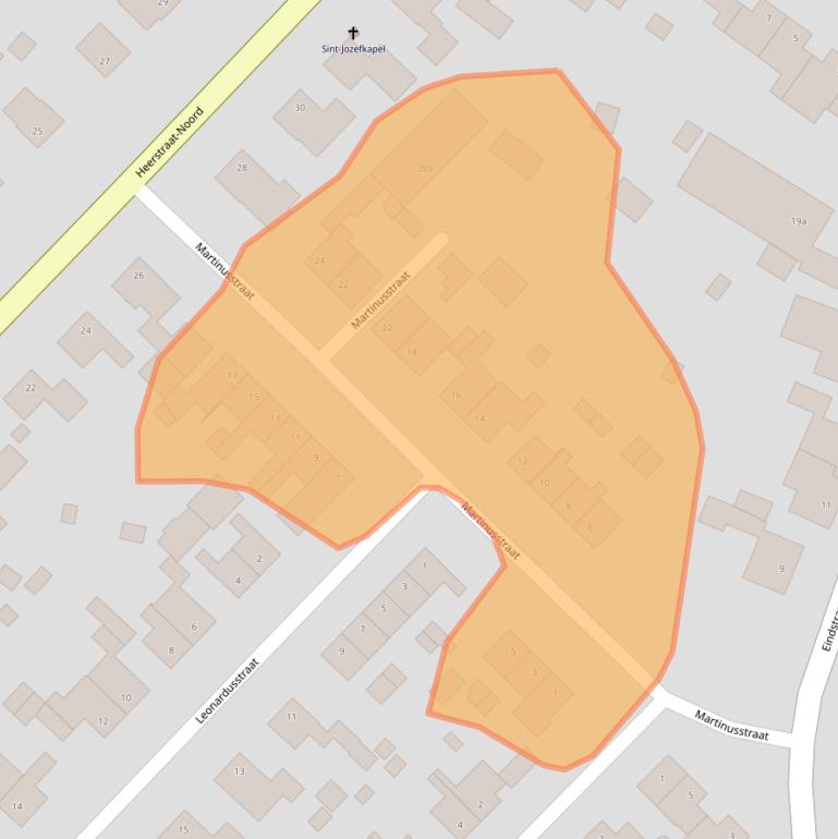 Kaart van postcodegebied 6099BB.