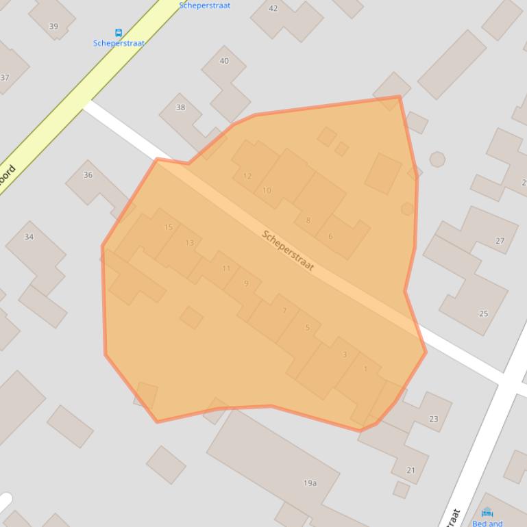 Kaart van postcodegebied 6099BC.