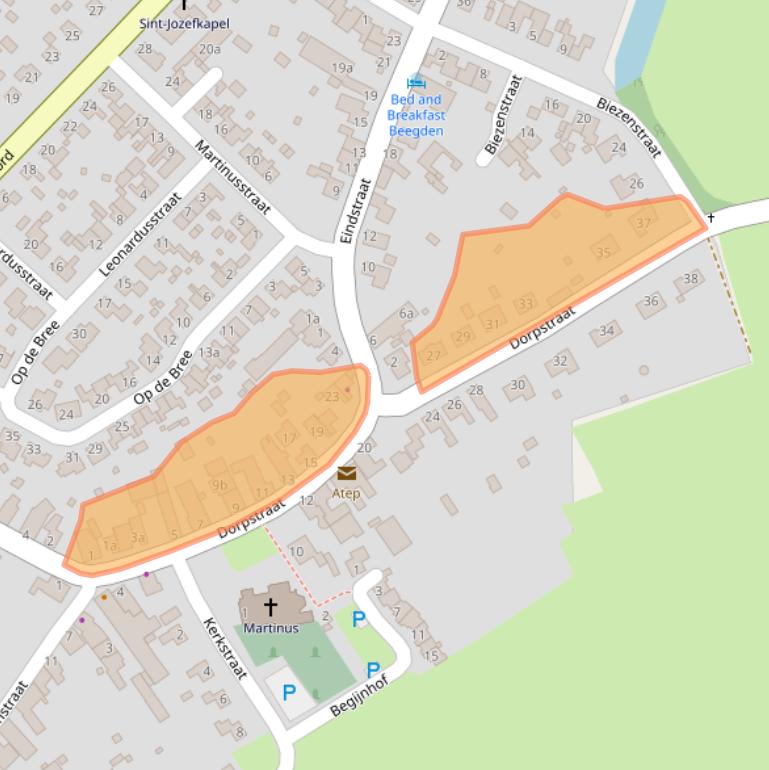 Kaart van postcodegebied 6099BH.