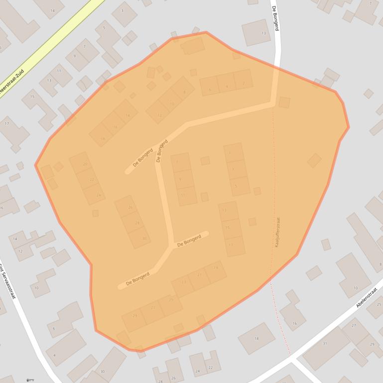 Kaart van postcodegebied 6099BM.