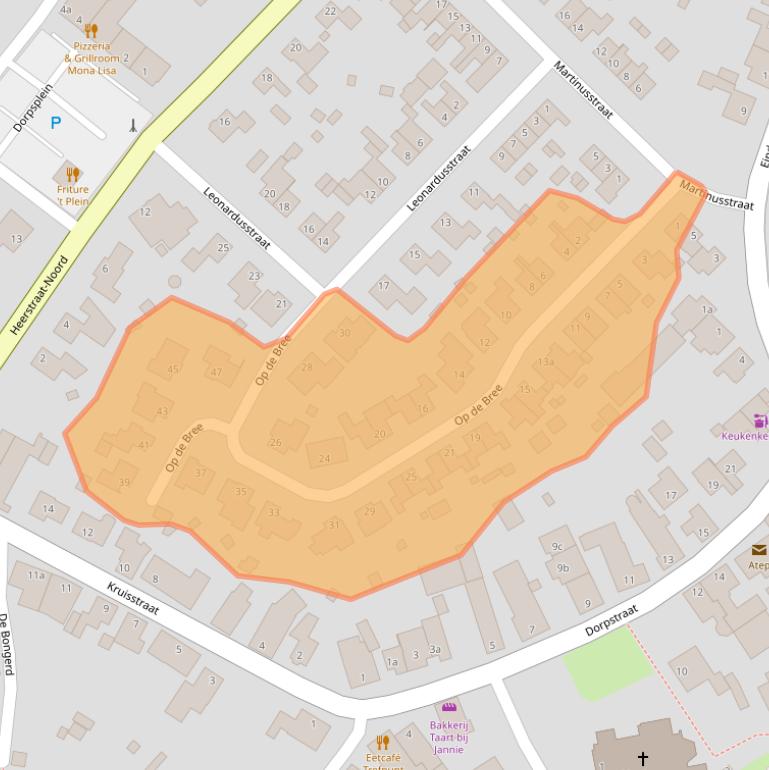 Kaart van postcodegebied 6099CN.