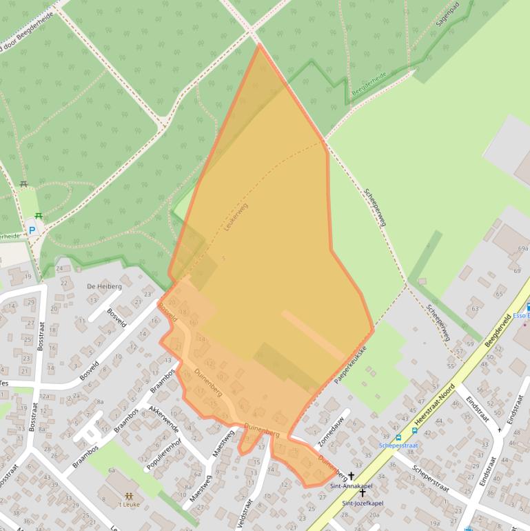 Kaart van postcodegebied 6099CS.