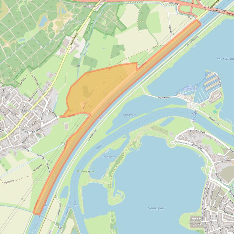 Kaart van postcodegebied 6099ND.