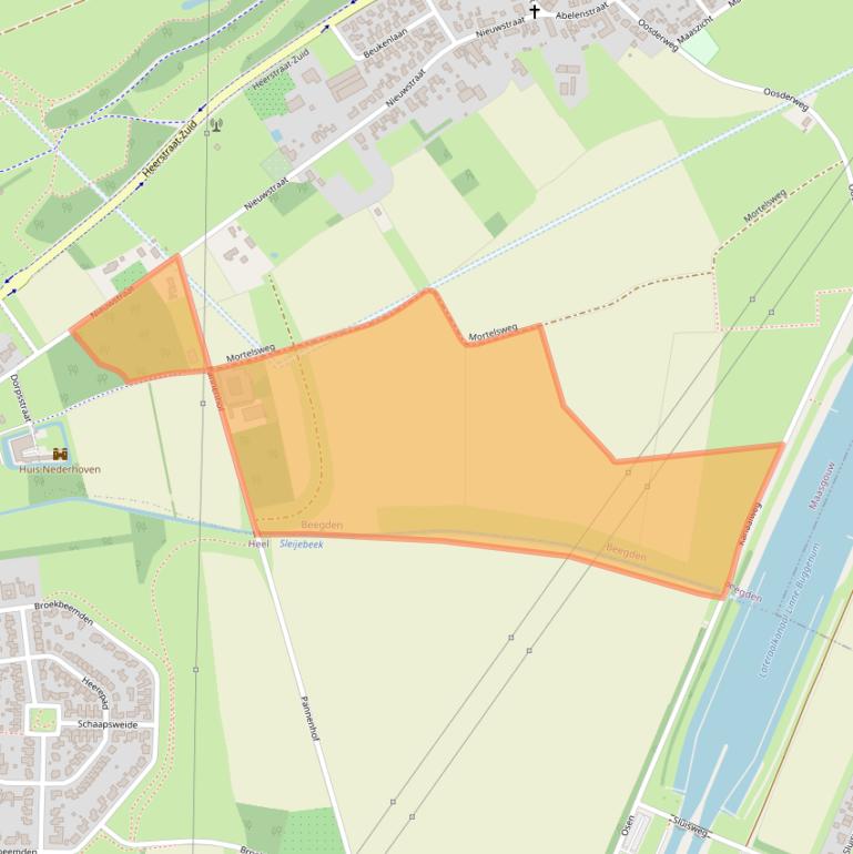 Kaart van postcodegebied 6099NE.