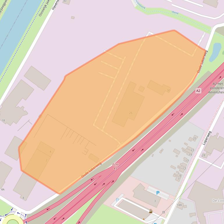 Kaart van postcodegebied 6101AA.