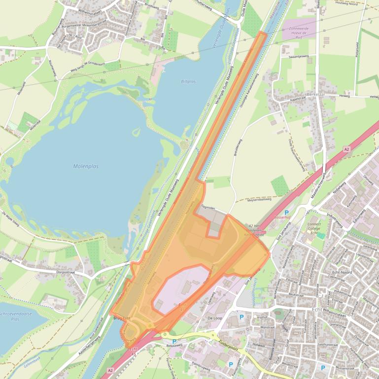 Kaart van postcodegebied 6101AB.