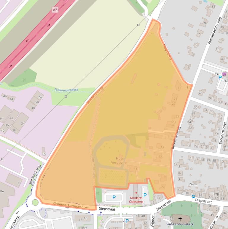 Kaart van postcodegebied 6101AV.