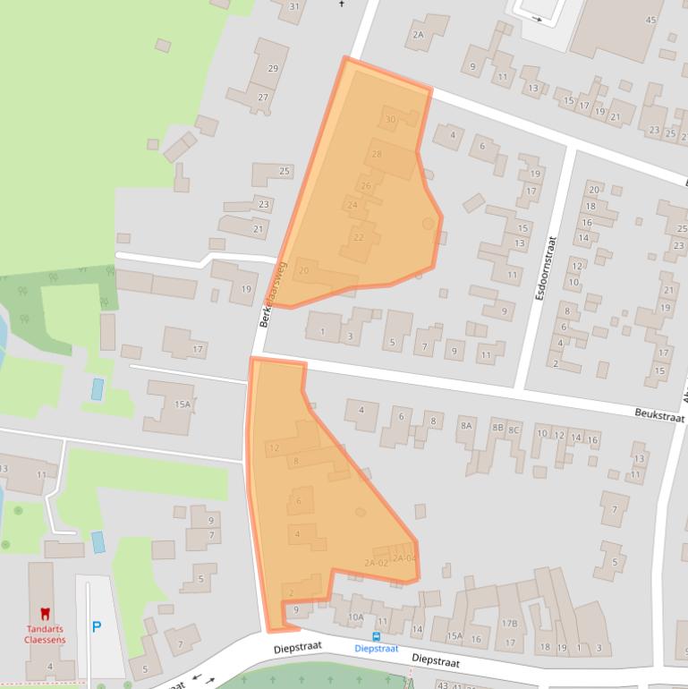 Kaart van postcodegebied 6101AW.