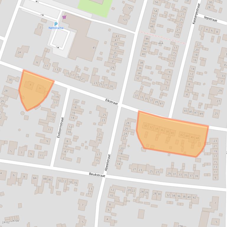 Kaart van postcodegebied 6101BE.