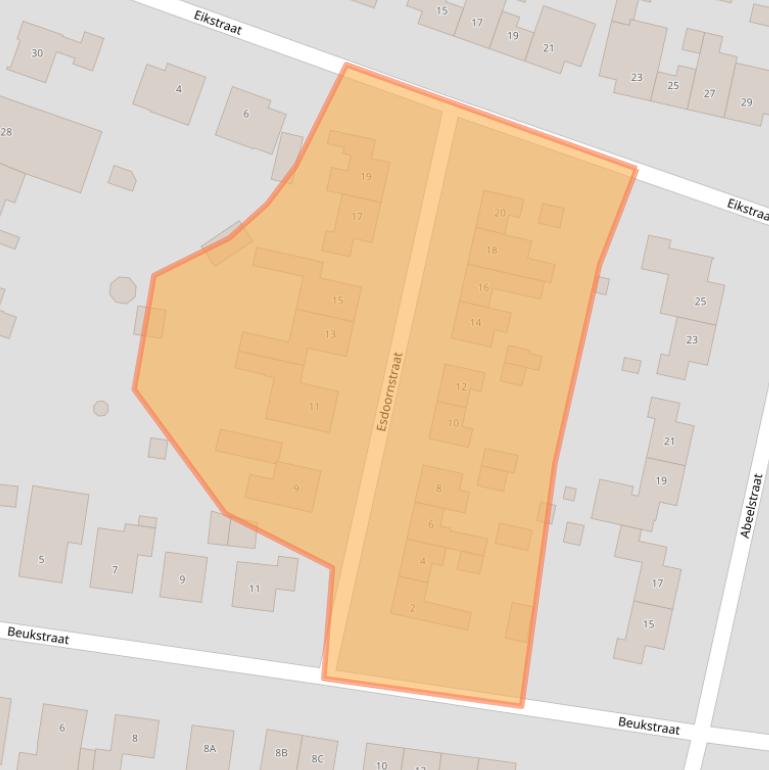 Kaart van postcodegebied 6101BJ.