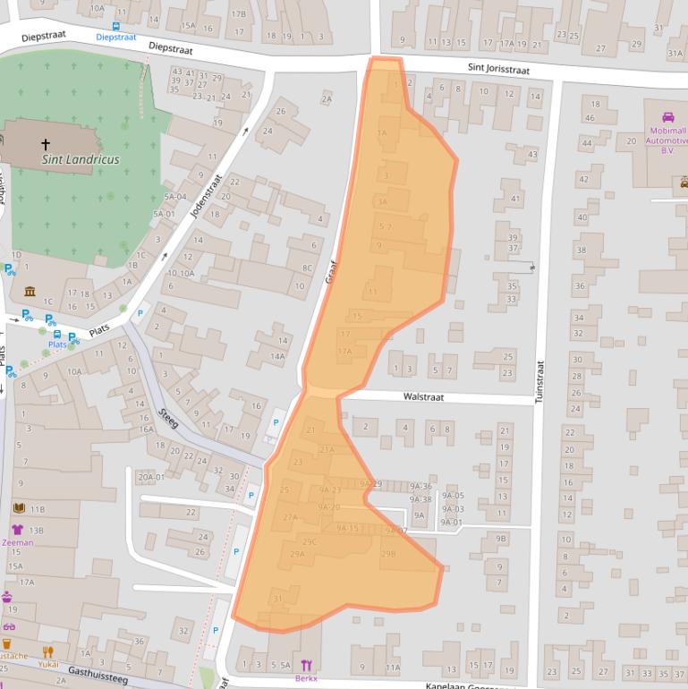 Kaart van postcodegebied 6101CC.