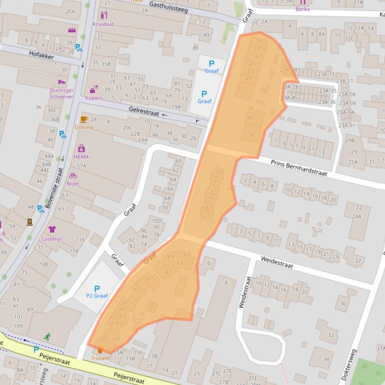 Kaart van postcodegebied 6101CD.