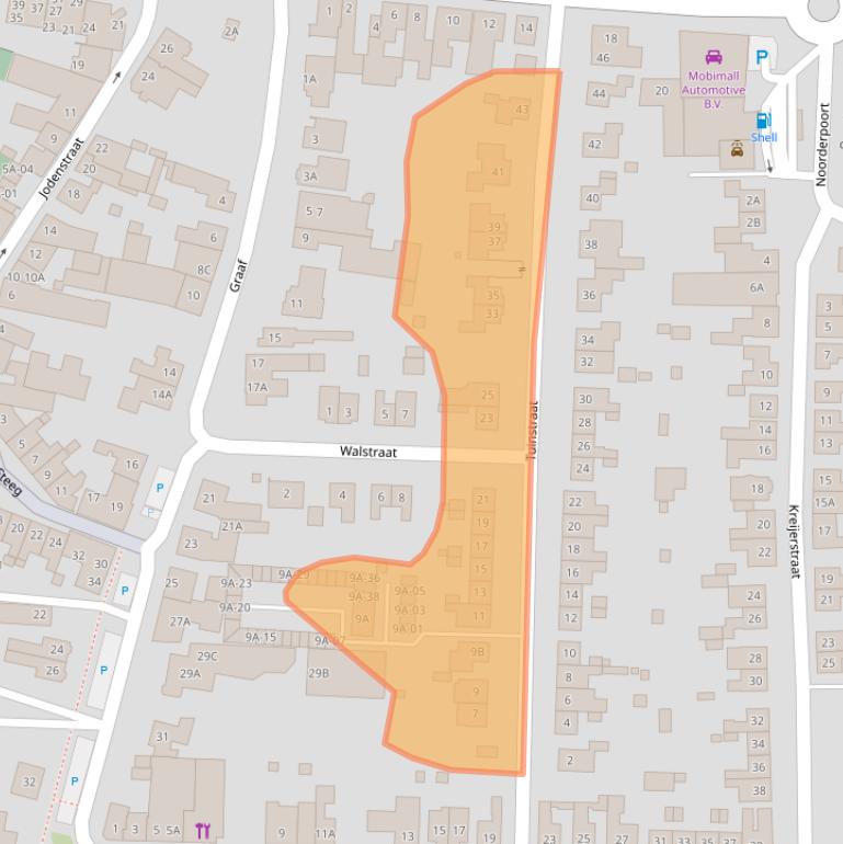 Kaart van postcodegebied 6101CH.