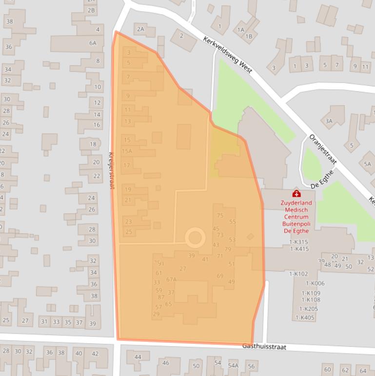 Kaart van postcodegebied 6101CK.