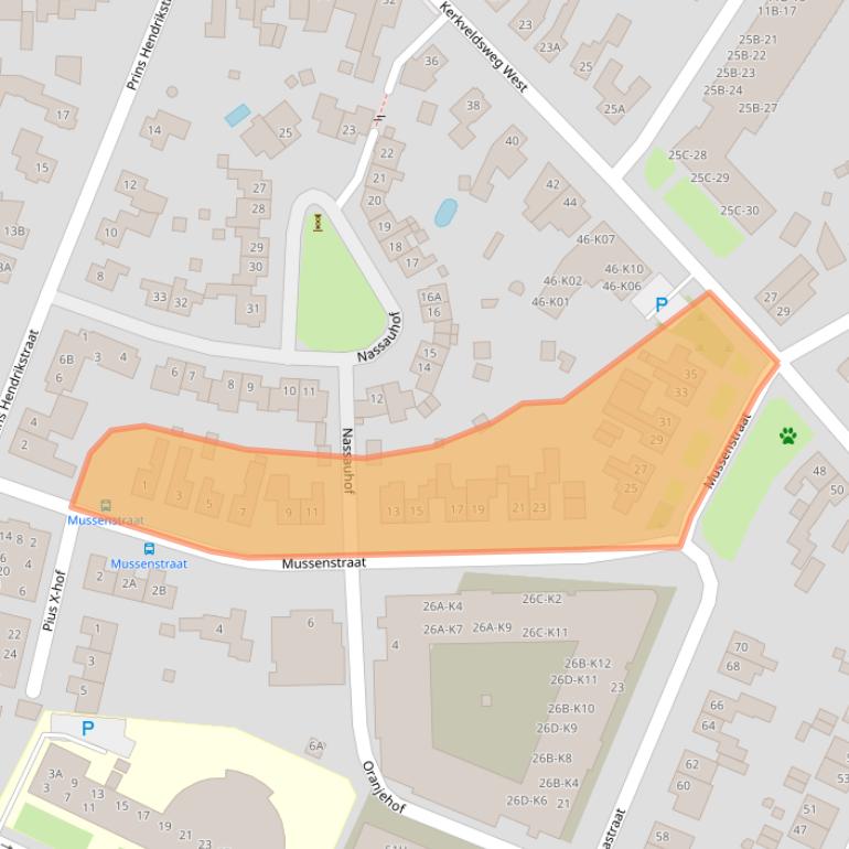 Kaart van postcodegebied 6101CR.