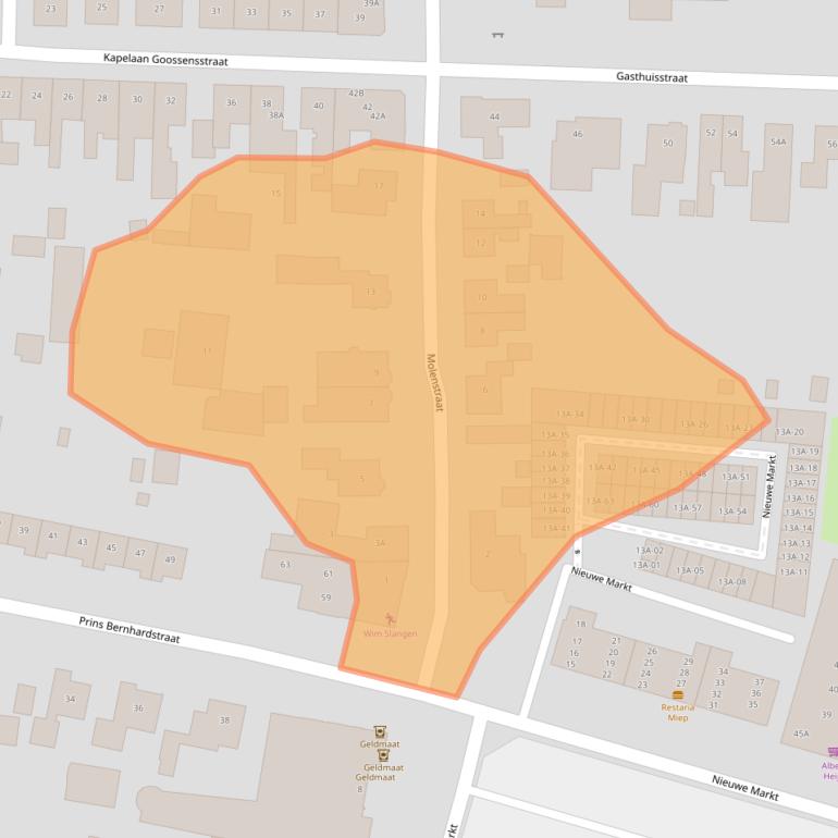 Kaart van postcodegebied 6101CW.