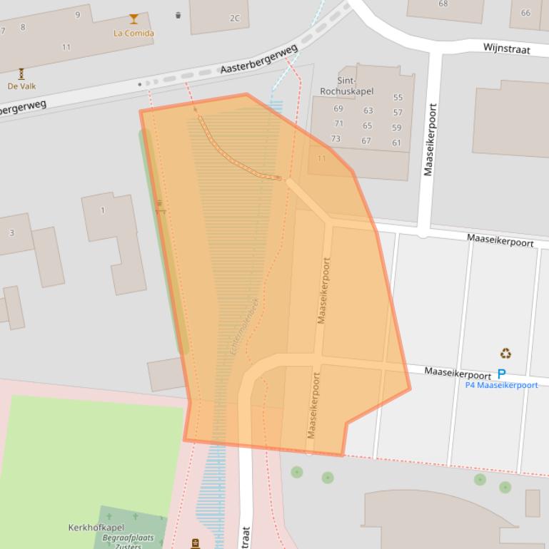 Kaart van postcodegebied 6101DC.