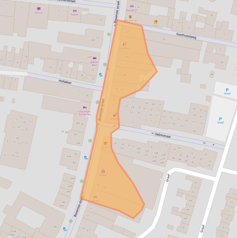 Kaart van postcodegebied 6101EH.