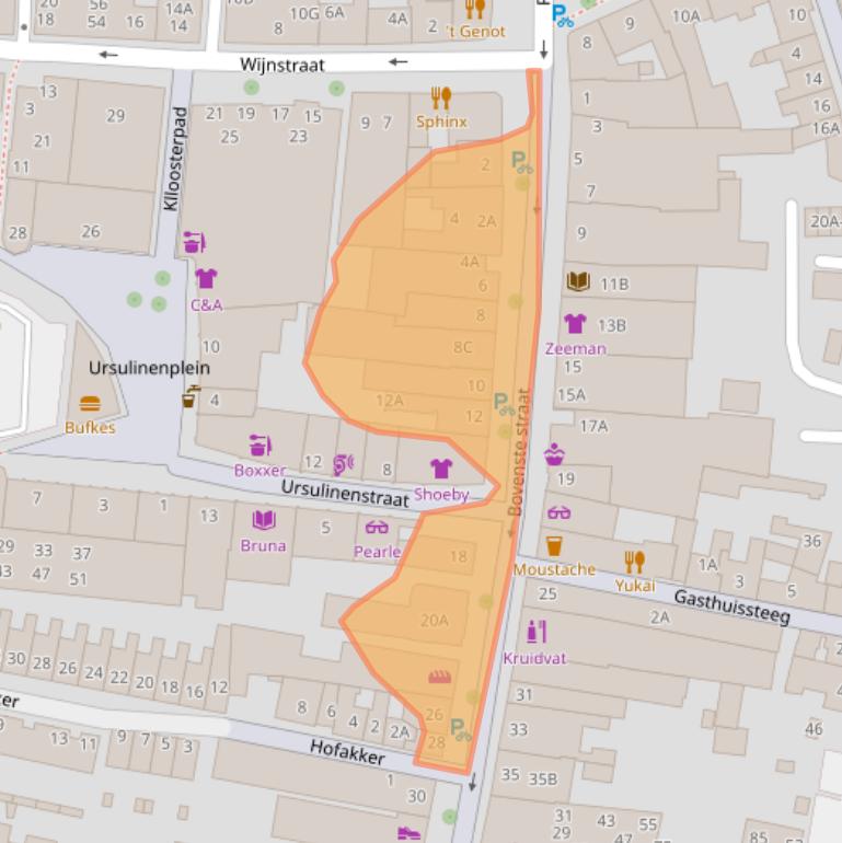 Kaart van postcodegebied 6101EK.