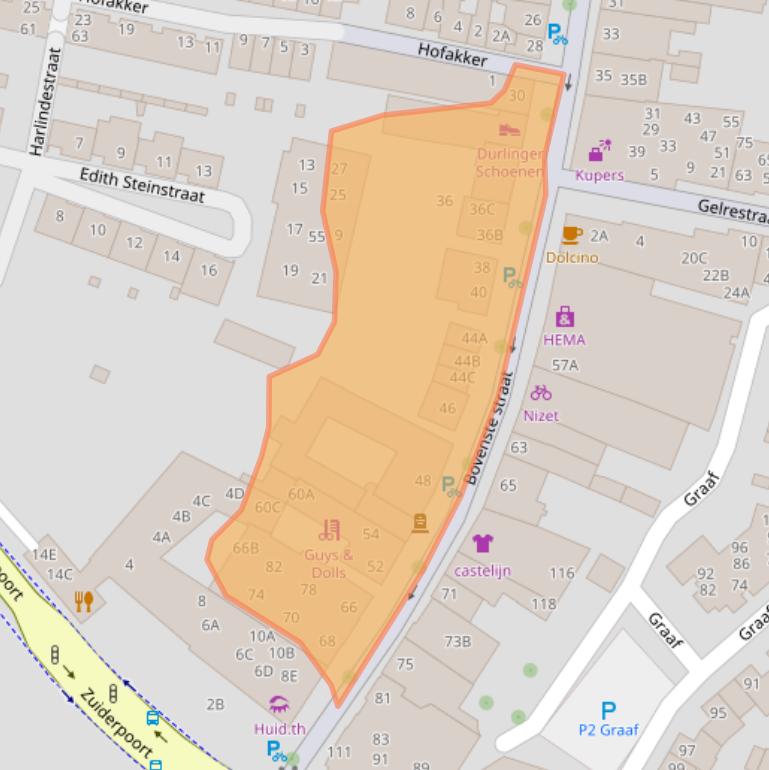 Kaart van postcodegebied 6101EL.