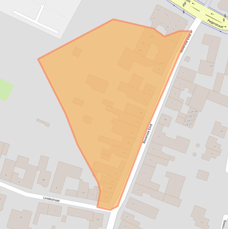 Kaart van postcodegebied 6101EP.