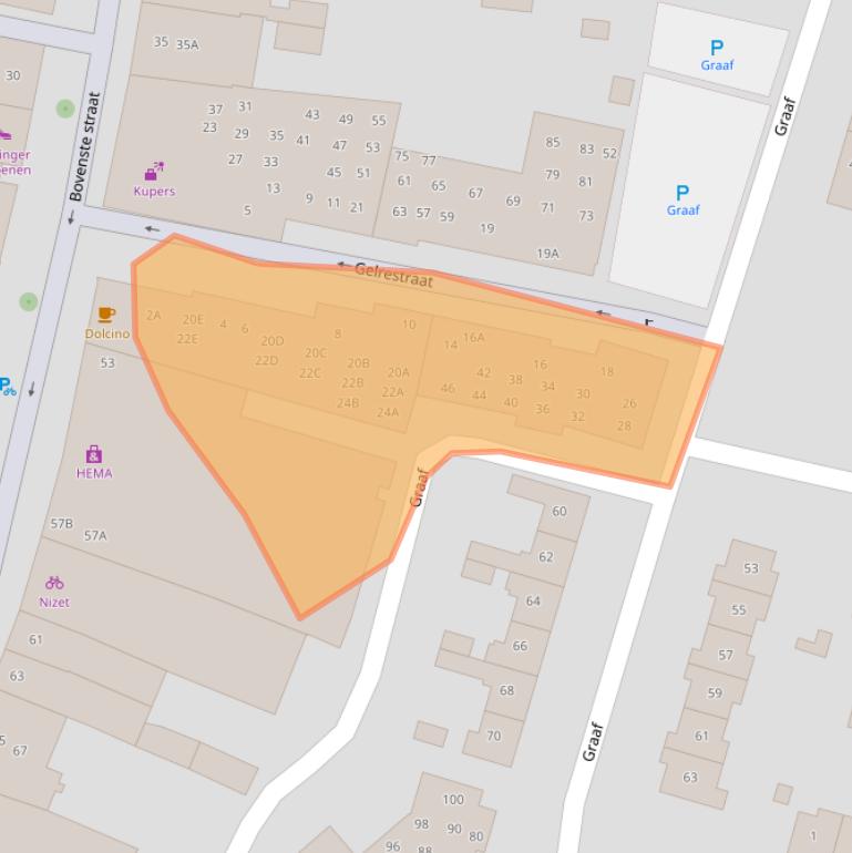 Kaart van postcodegebied 6101EW.