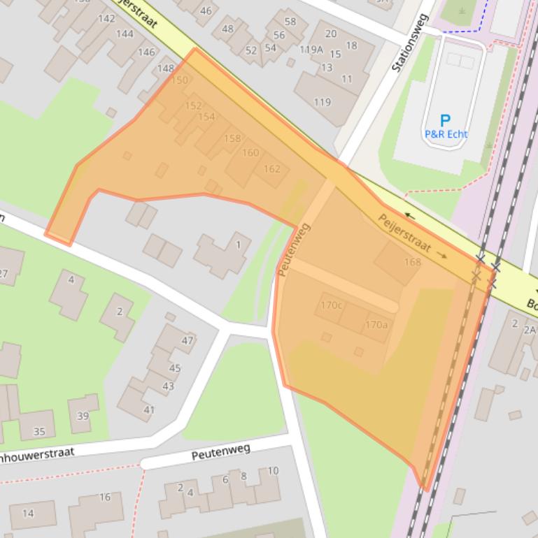 Kaart van postcodegebied 6101GJ.