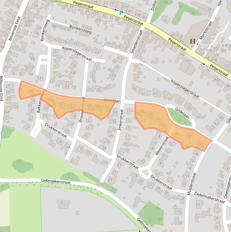 Kaart van postcodegebied 6101GL.