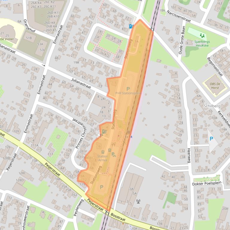 Kaart van postcodegebied 6101HK.