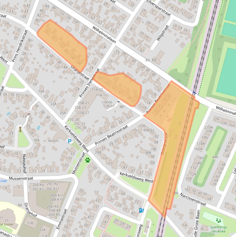 Kaart van postcodegebied 6101HW.