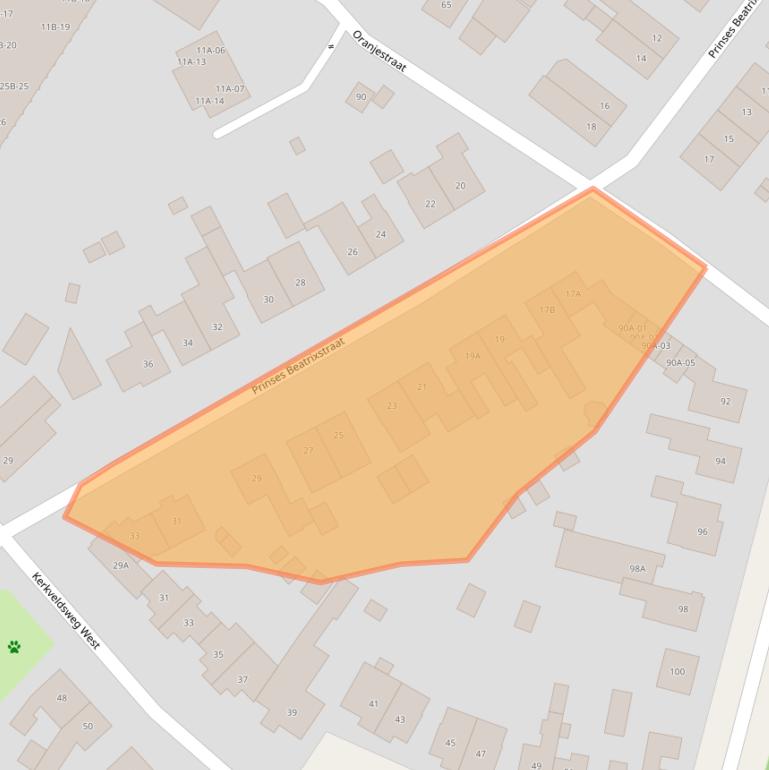 Kaart van postcodegebied 6101JA.