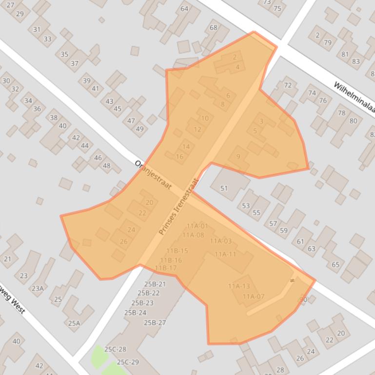 Kaart van postcodegebied 6101JC.