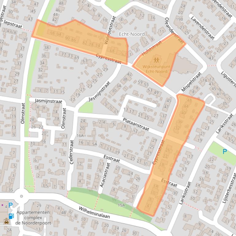 Kaart van postcodegebied 6101JX.