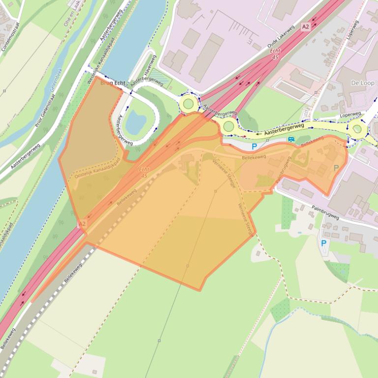 Kaart van postcodegebied 6101JZ.