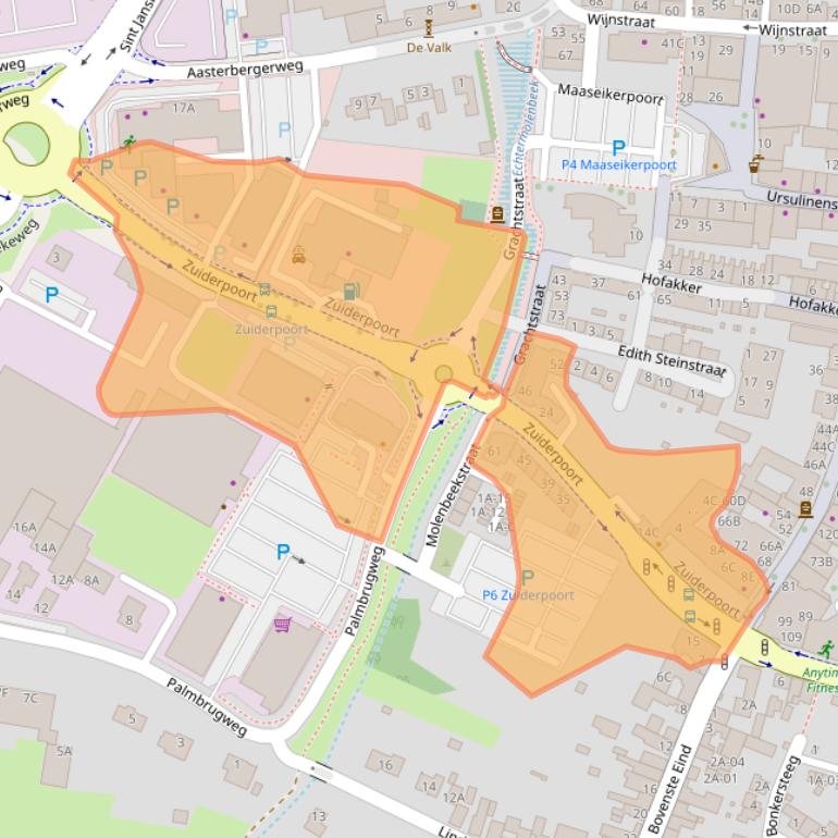 Kaart van postcodegebied 6101KA.