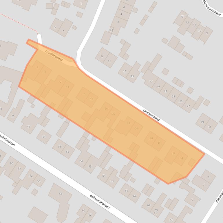 Kaart van postcodegebied 6101KJ.