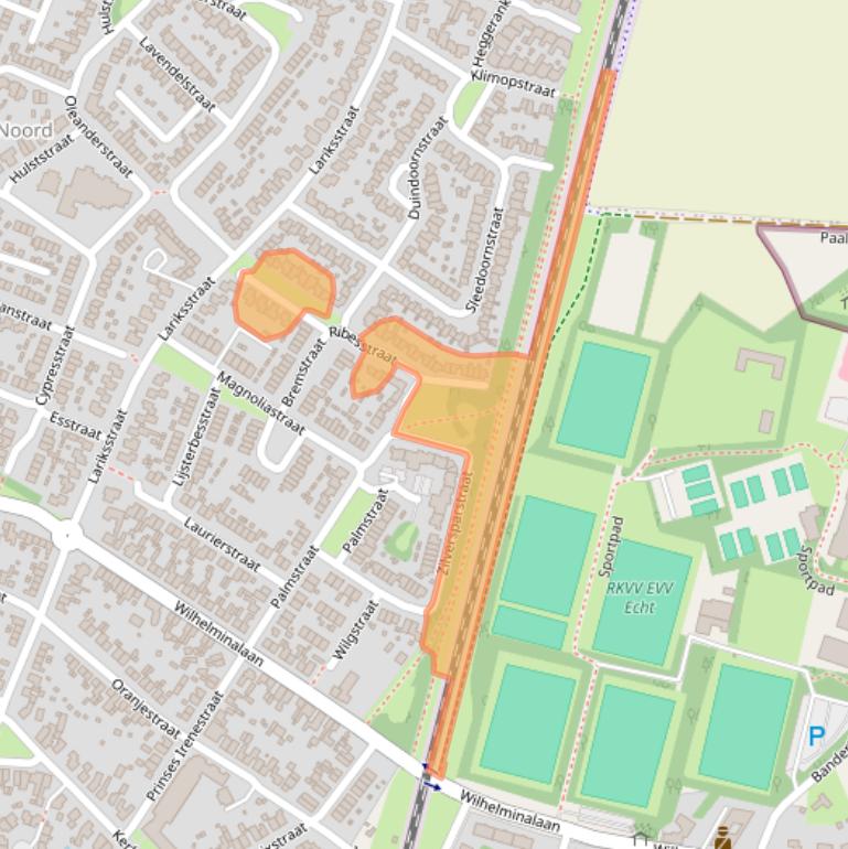 Kaart van postcodegebied 6101KW.