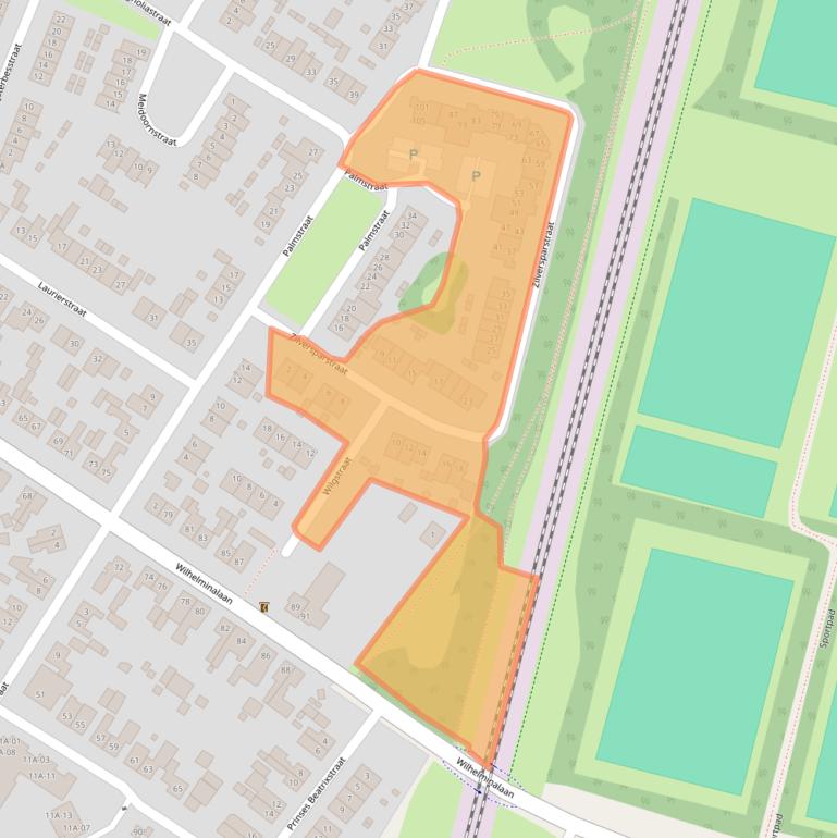 Kaart van postcodegebied 6101LB.