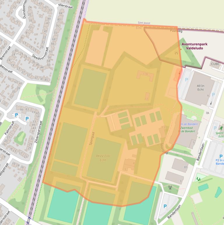 Kaart van postcodegebied 6101LJ.