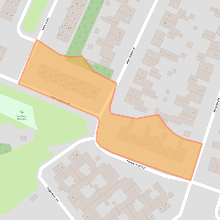 Kaart van postcodegebied 6101LK.