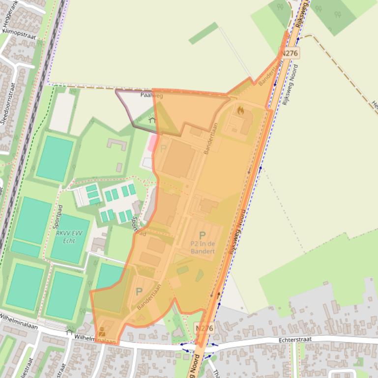 Kaart van postcodegebied 6101LZ.