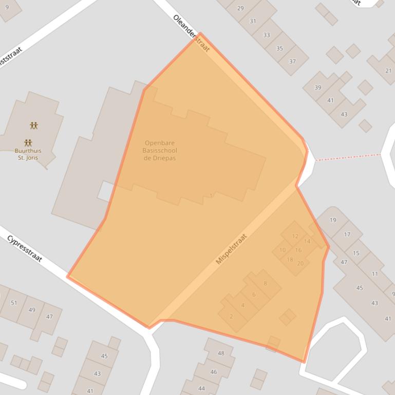 Kaart van postcodegebied 6101MJ.