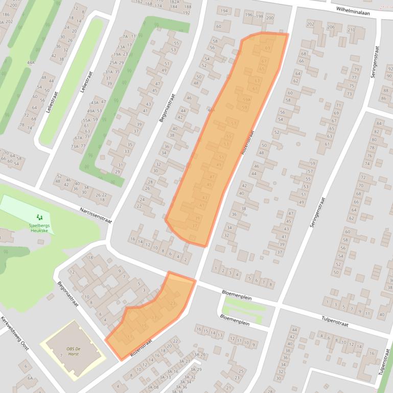Kaart van postcodegebied 6101NA.