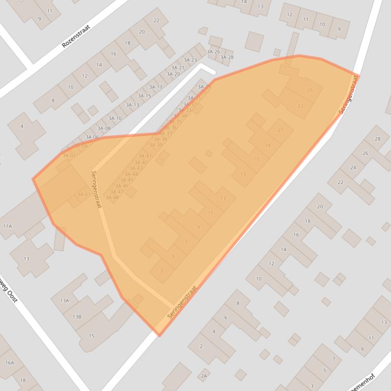 Kaart van postcodegebied 6101NE.
