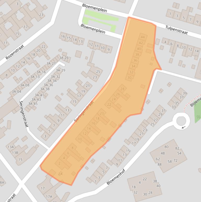 Kaart van postcodegebied 6101NH.