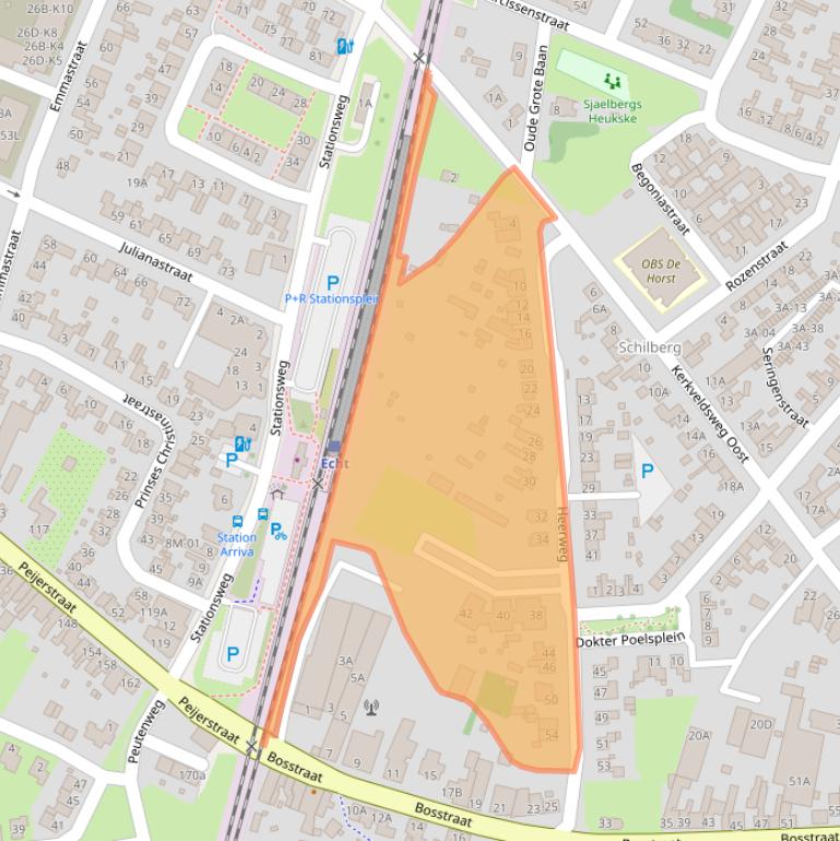 Kaart van postcodegebied 6101NT.