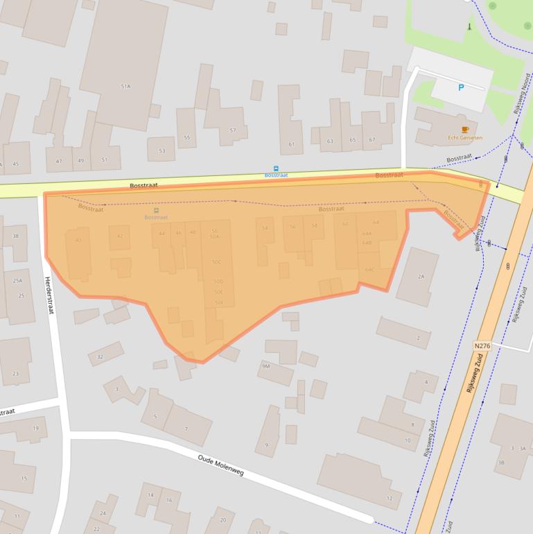 Kaart van postcodegebied 6101NZ.